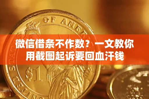 武汉微信借条不作数？一文教你用截图起诉要回血汗钱