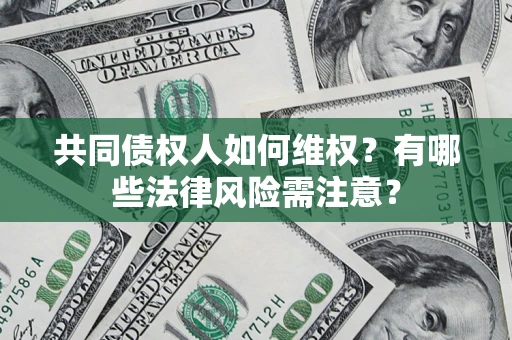 武汉共同债权人如何维权？有哪些法律风险需注意？