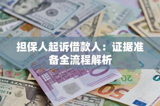 武汉担保人起诉借款人：证据准备全流程解析