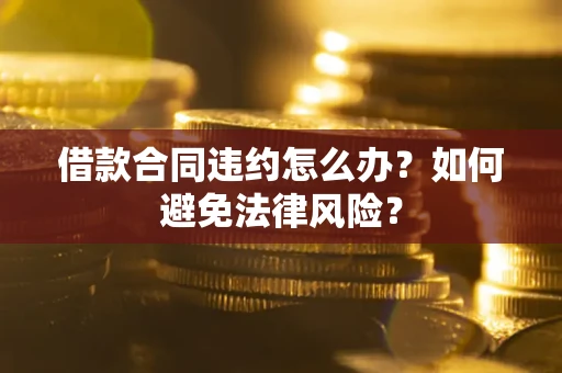 武汉借款合同违约怎么办？如何避免法律风险？