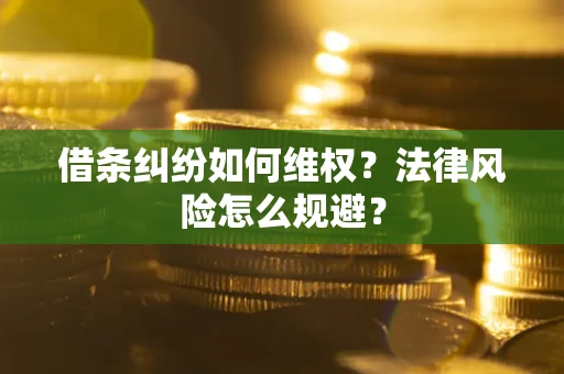 武汉借条纠纷如何维权？法律风险怎么规避？