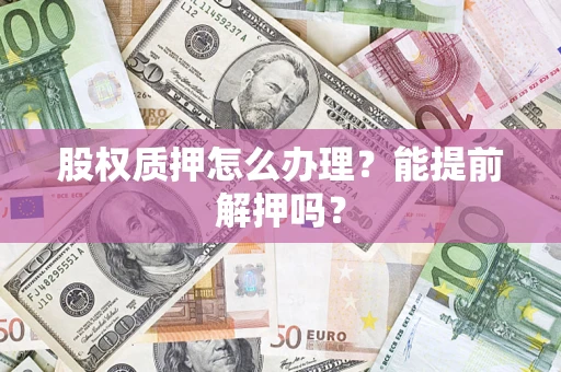 武汉股权质押怎么办理？能提前解押吗？