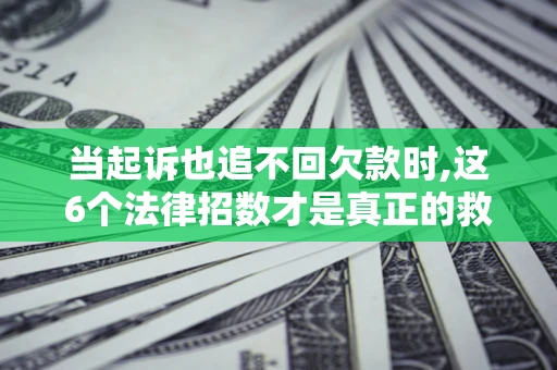 武汉当起诉也追不回欠款时,这6个法律招数才是真正的救命稻草